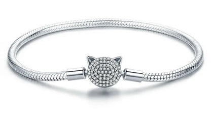 Pulseira elegante com pingentes de gato