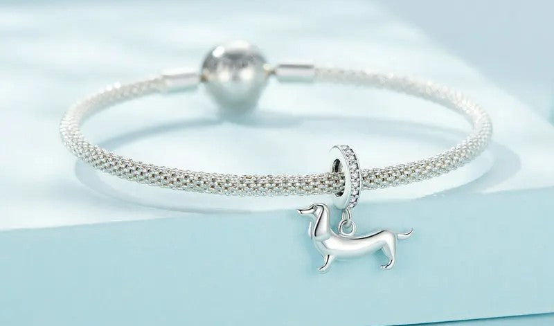 Loyal Dachshund Silver Charm