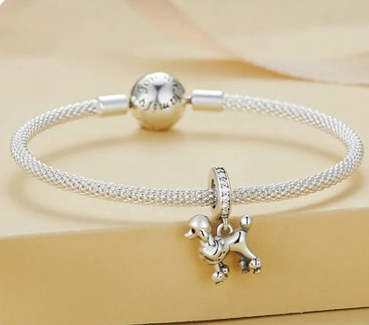 Loyal Poodle Silver Charm