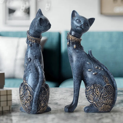 Escultura de gato estilosa 