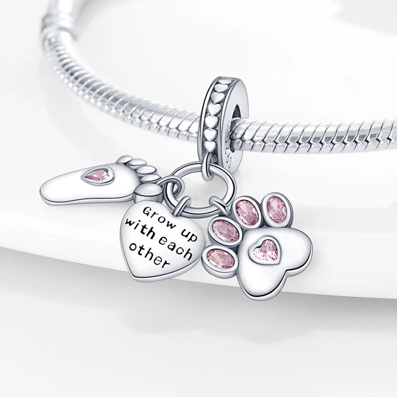 Baby Paw Silver Charm